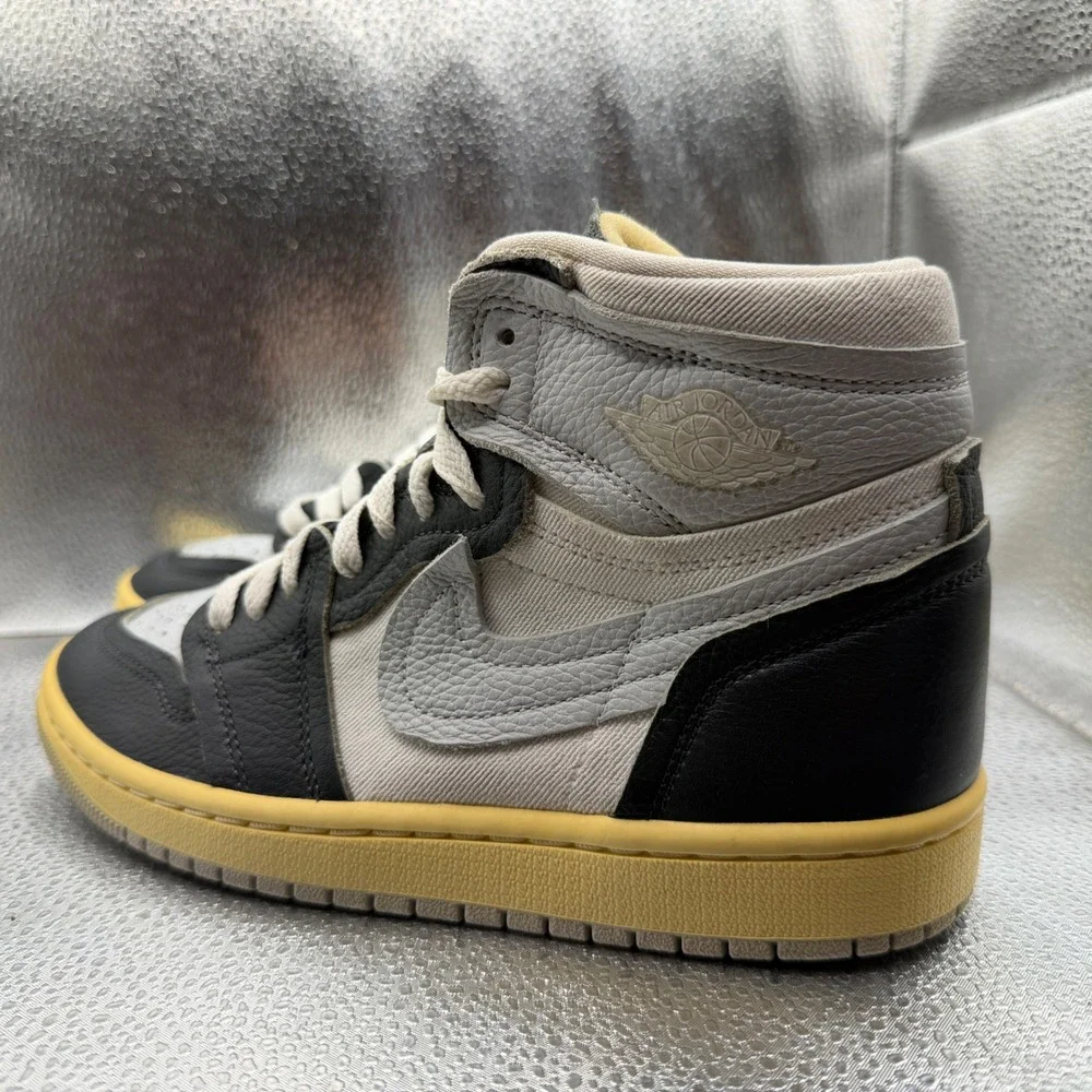 Size 6 Jordan 1 Retro High OG Craft Ivory Mens Grey Black Excellent FB9891-001